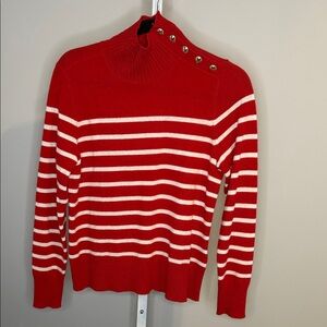 Charter Club Cashmere Luxury Red & WhiteSweater - sz M